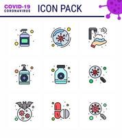 Coronavirus Prevention 25 icon Set Blue syrup care twenty seconds wash hand viral coronavirus 2019nov disease Vector Design Elements