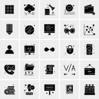 25 iconos de negocios universales vector ilustración de icono creativo para usar en proyectos relacionados con la web y dispositivos móviles