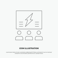 Brainstorming Group Idea Solution Team Think Thinking Line Icon Vector