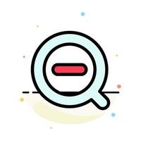 Search Less Remove Delete Abstract Flat Color Icon Template vector