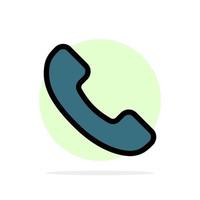 Phone Telephone Call Abstract Circle Background Flat color Icon vector