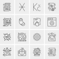 16 Business Universal Icons Vector Creative Icon Illustration to use in web and Mobile Related project