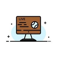 Football Live Soccer Sport Stream  Business Flat Line Filled Icon Vector Banner Template