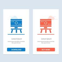 Atom Board Science Space  Blue and Red Download and Buy Now web Widget Card Template vector