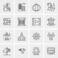 16 Business Universal Icons Vector Creative Icon Illustration to use in web and Mobile Related project