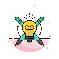 Success Bulb Light Focus  Abstract Flat Color Icon Template vector