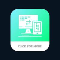 Computer Monitor Mobile Cell Mobile App Icon Design vector