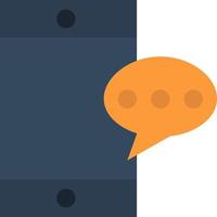 Mobile Chatting Cell  Flat Color Icon Vector icon banner Template