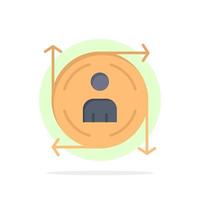 User Predication Arrow Path Abstract Circle Background Flat color Icon vector