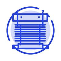 Computer Cooler Cooling Cpu Fan Blue Dotted Line Line Icon vector