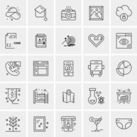 25 Universal Business Icons Vector Creative Icon Illustration to use in web and Mobile Related project