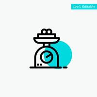 Machine Scale Weighing Weight turquoise highlight circle point Vector icon