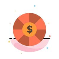 Coin Currency Dollar Abstract Flat Color Icon Template vector