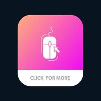 Mouse Click Internet Online Shopping Mobile App Button Android and IOS Glyph Version vector