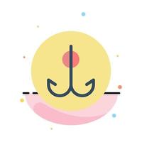 Decoy Fishing Hook Sport Abstract Flat Color Icon Template vector