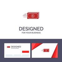 Creative Business Card and Logo template Dollar Business Flow Money Currency Vector Illustration