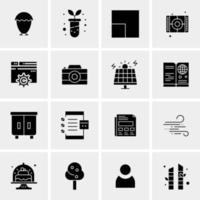 16 iconos universales de negocios vector ilustración de icono creativo para usar en proyectos relacionados con la web y dispositivos móviles