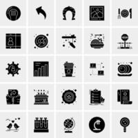 25 iconos de negocios universales vector ilustración de icono creativo para usar en proyectos relacionados con la web y dispositivos móviles