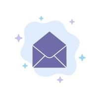 Sms Email Mail Message Blue Icon on Abstract Cloud Background vector