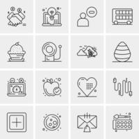 16 Business Universal Icons Vector Creative Icon Illustration to use in web and Mobile Related project