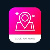 Location Map Way World Mobile App Button Android and IOS Line Version vector