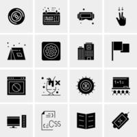 16 iconos universales de negocios vector ilustración de icono creativo para usar en proyectos relacionados con la web y dispositivos móviles