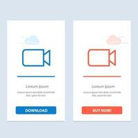 Camera Image Basic Ui  Blue and Red Download and Buy Now web Widget Card Template vector