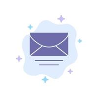 Mail Email Message Global Blue Icon on Abstract Cloud Background vector