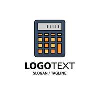 Calculator Accounting Business Calculate Financial Math Business Logo Template Flat Color vector