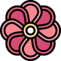 Flower Nature Plant Spring  Flat Color Icon Vector icon banner Template