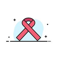 Ribbon Awareness Cancer Business Logo Template Flat Color vector