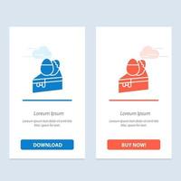 Cake Dessert Easter Egg  Blue and Red Download and Buy Now web Widget Card Template vector