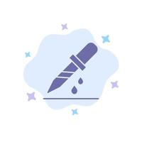 Drop Dropper Medical Medicine Blue Icon on Abstract Cloud Background vector