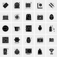 25 iconos de negocios universales vector ilustración de icono creativo para usar en proyectos relacionados con la web y dispositivos móviles