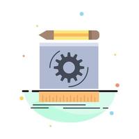 Draft engineering process prototype prototyping Flat Color Icon Vector