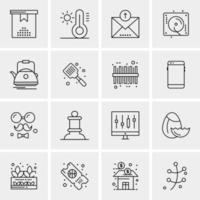 16 Business Universal Icons Vector Creative Icon Illustration to use in web and Mobile Related project