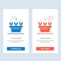 Growth Leaf Plant Spring  Blue and Red Download and Buy Now web Widget Card Template vector