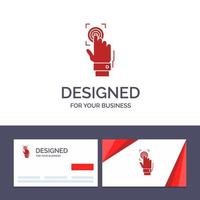 Creative Business Card and Logo template Fingerprint Identity Recognition Scan Scanner Scanning Vector Illustration