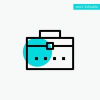 Bag Worker Bag User Interface turquoise highlight circle point Vector icon