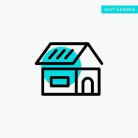 Building Build Construction Home turquoise highlight circle point Vector icon