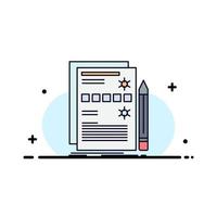 Component data design hardware system Flat Color Icon Vector