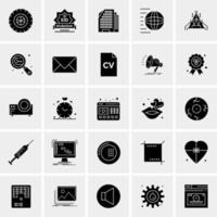 25 iconos de negocios universales vector ilustración de icono creativo para usar en proyectos relacionados con la web y dispositivos móviles