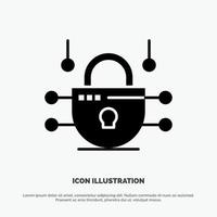Internet Network Network Security solid Glyph Icon vector