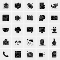 25 iconos de negocios universales vector ilustración de icono creativo para usar en proyectos relacionados con la web y dispositivos móviles