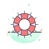 help lifebuoy lifesaver save support Flat Color Icon Vector