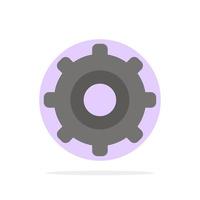 Gear Setting Cogs Abstract Circle Background Flat color Icon vector