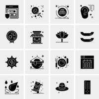 16 iconos universales de negocios vector ilustración de icono creativo para usar en proyectos relacionados con la web y dispositivos móviles