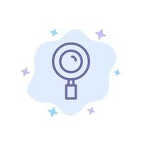 Find Magnifier Magnifying Search Blue Icon on Abstract Cloud Background vector