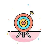 Target Archery Arrow Board Abstract Flat Color Icon Template vector