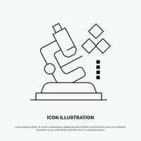 Microscope Science Lab Medical Line Icon Vector